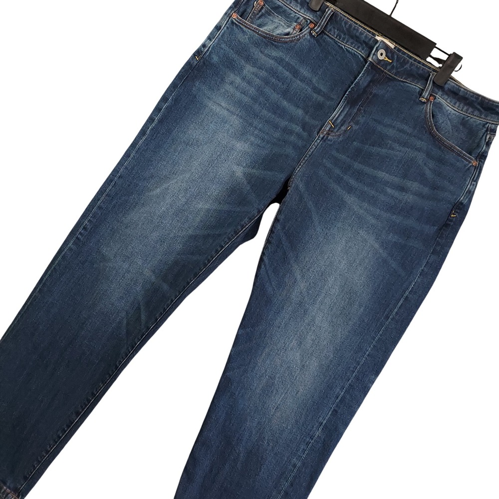 Flint and Tinder Straight Fit Jeans Mens 38x30 Blue Medium Wash Stretch Denim